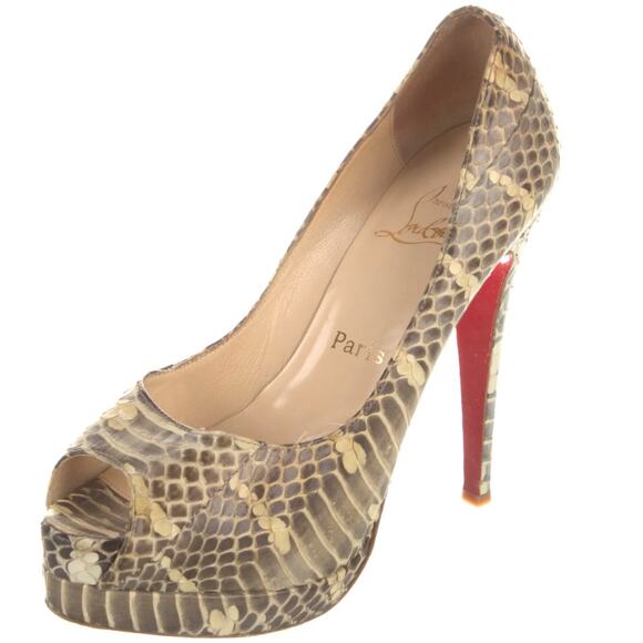 Christian Louboutin Authentic Python Pumps Size 37.5 / 7 US - Picture 6 of 6